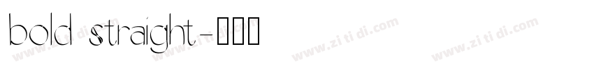 bold straight字体转换